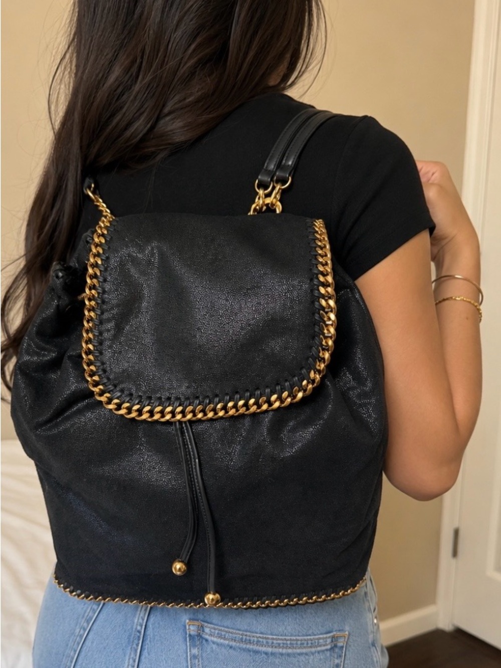 Stella McCartney Falabella Backpack in Gold Hardware - Like New - Picture 2 of 15